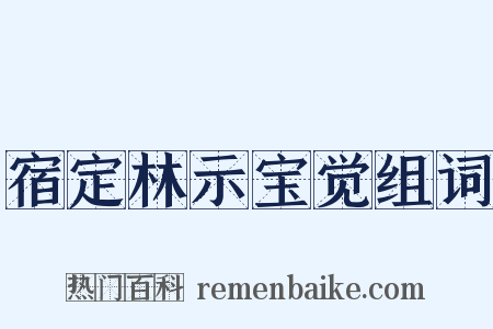 宿定林示宝觉组词是什么意思的图片